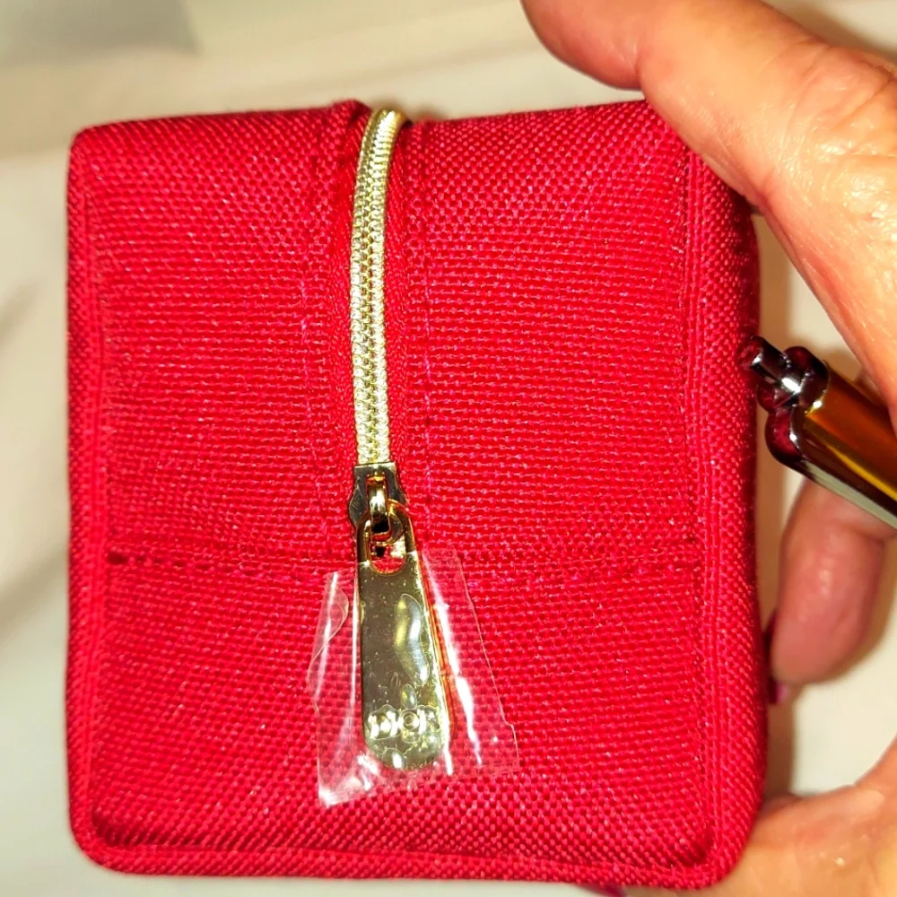 DIOR beauty red CD Cosmetic makeup Pouch Trousse bag